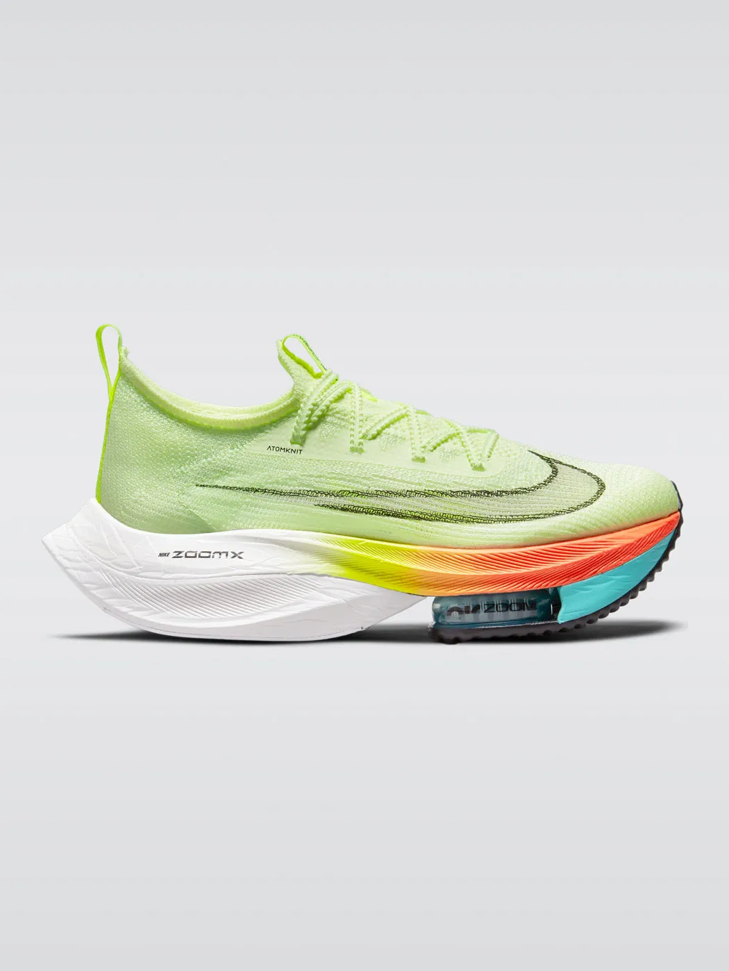 Nike Air Zoom Alphafly NEXT% Sneaker - Barely Volt-Black-Hyper Orange