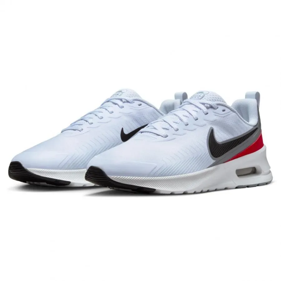 Nike Men's Air Max Nuaxis Shoes - Football Grey / Black / White / Gym Red