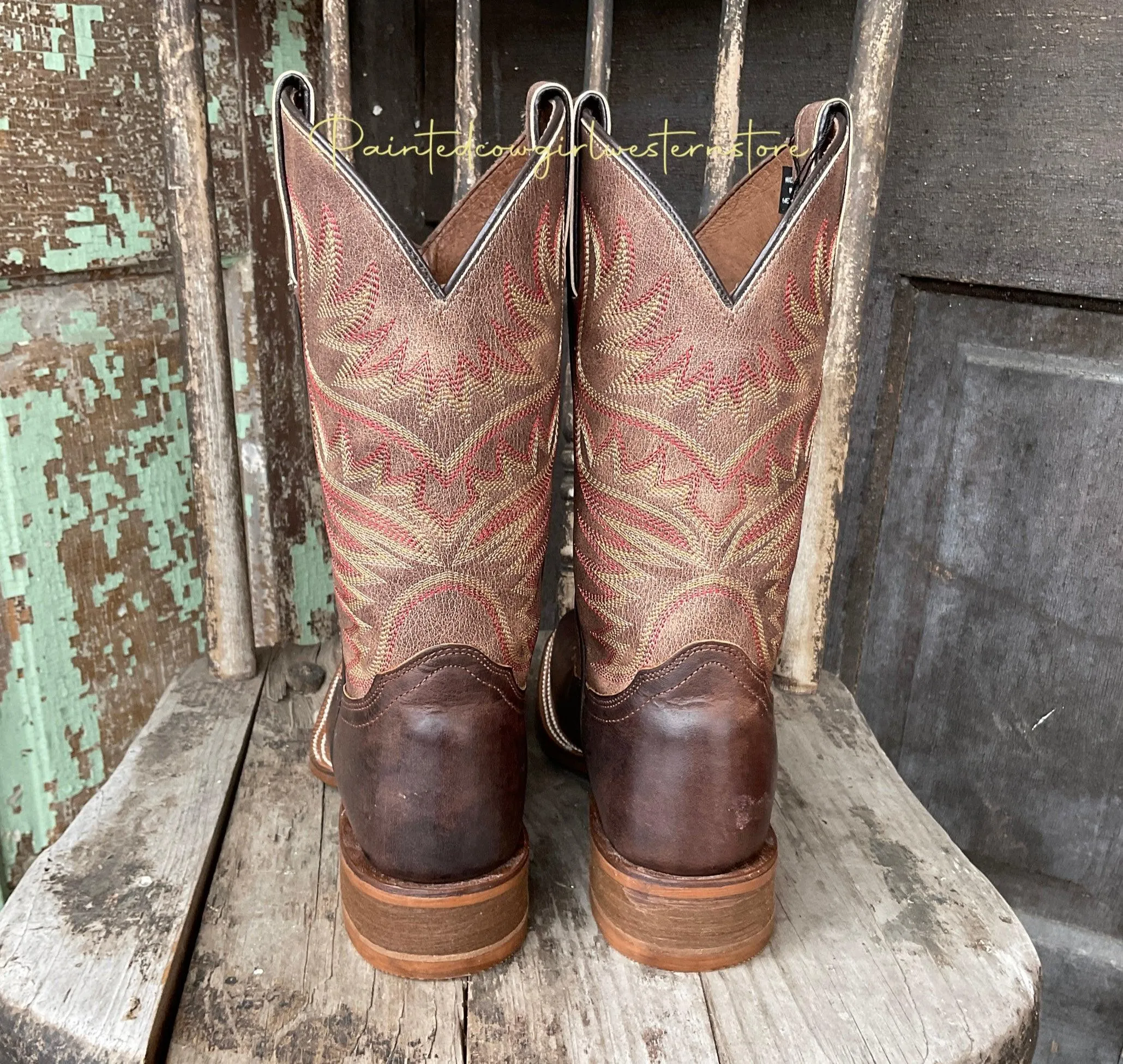 Nocona Women's Sierra Brown on Brown Square Toe Cowgirl Boots HR4501