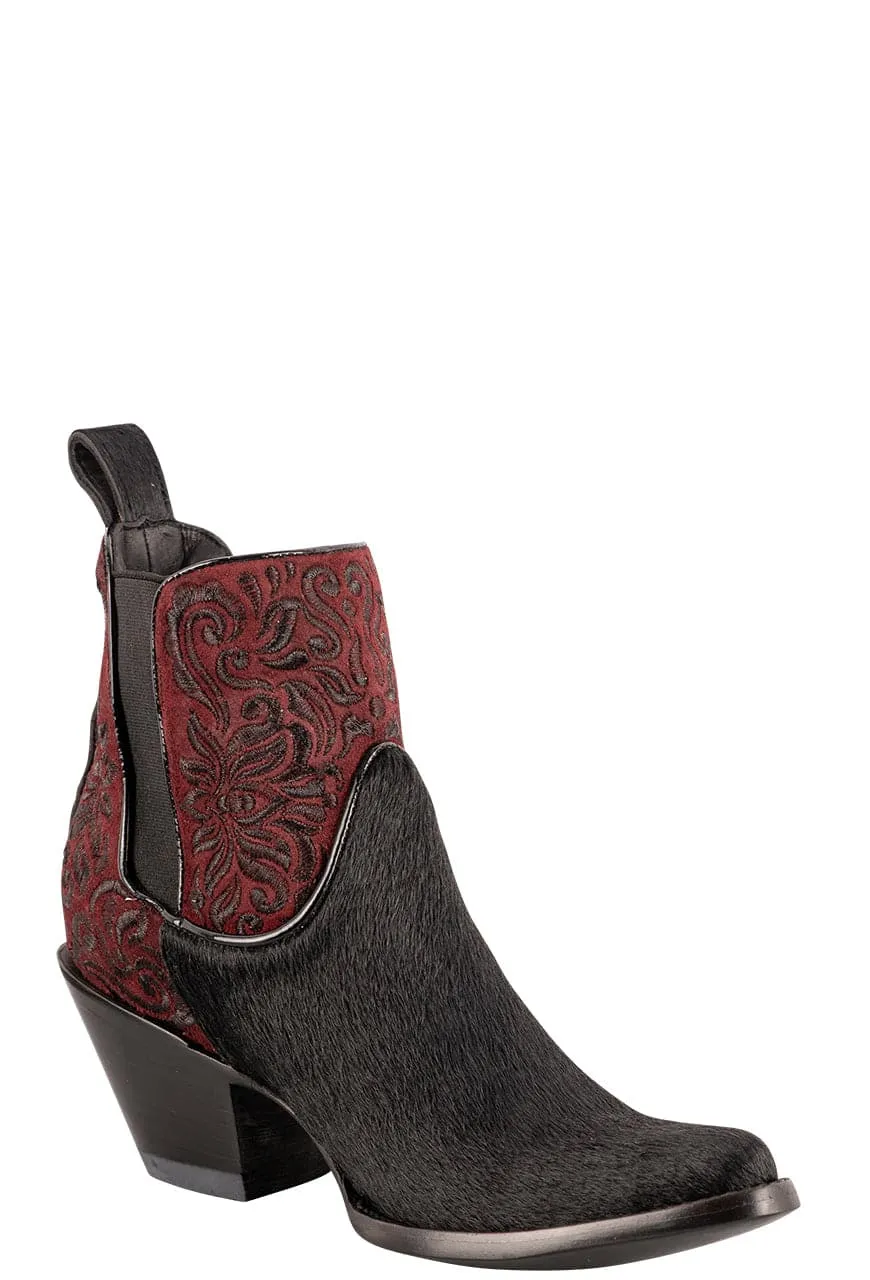 Old Gringo Women's Cowhide Zurich Cowgirl Boots - Burgundy & Black