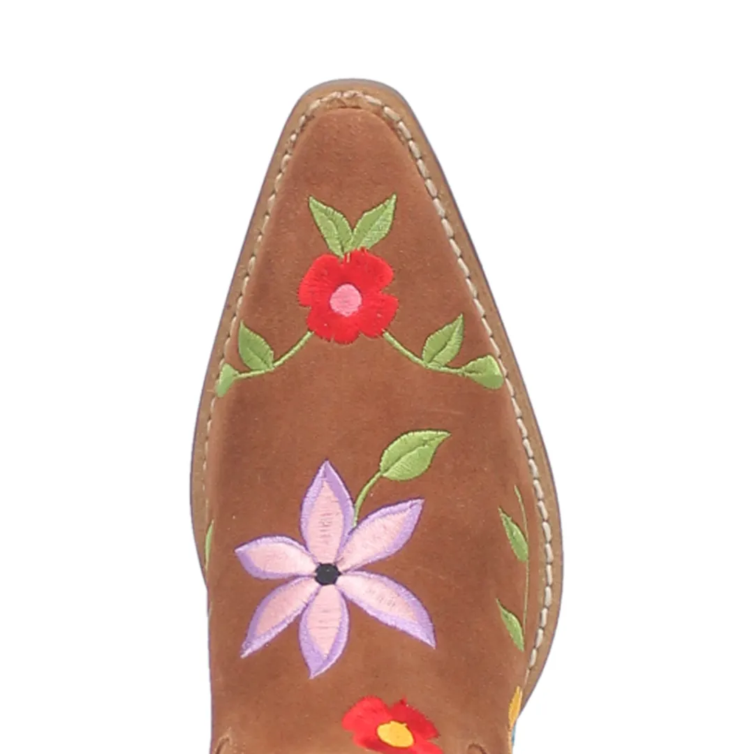 Online Exclusive | Dingo | Flower Power Suede Boot in Brown **PREORDER