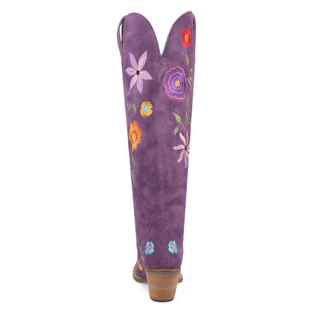 Online Exclusive | Dingo | Flower Power Suede Boot in Purple **PREORDER