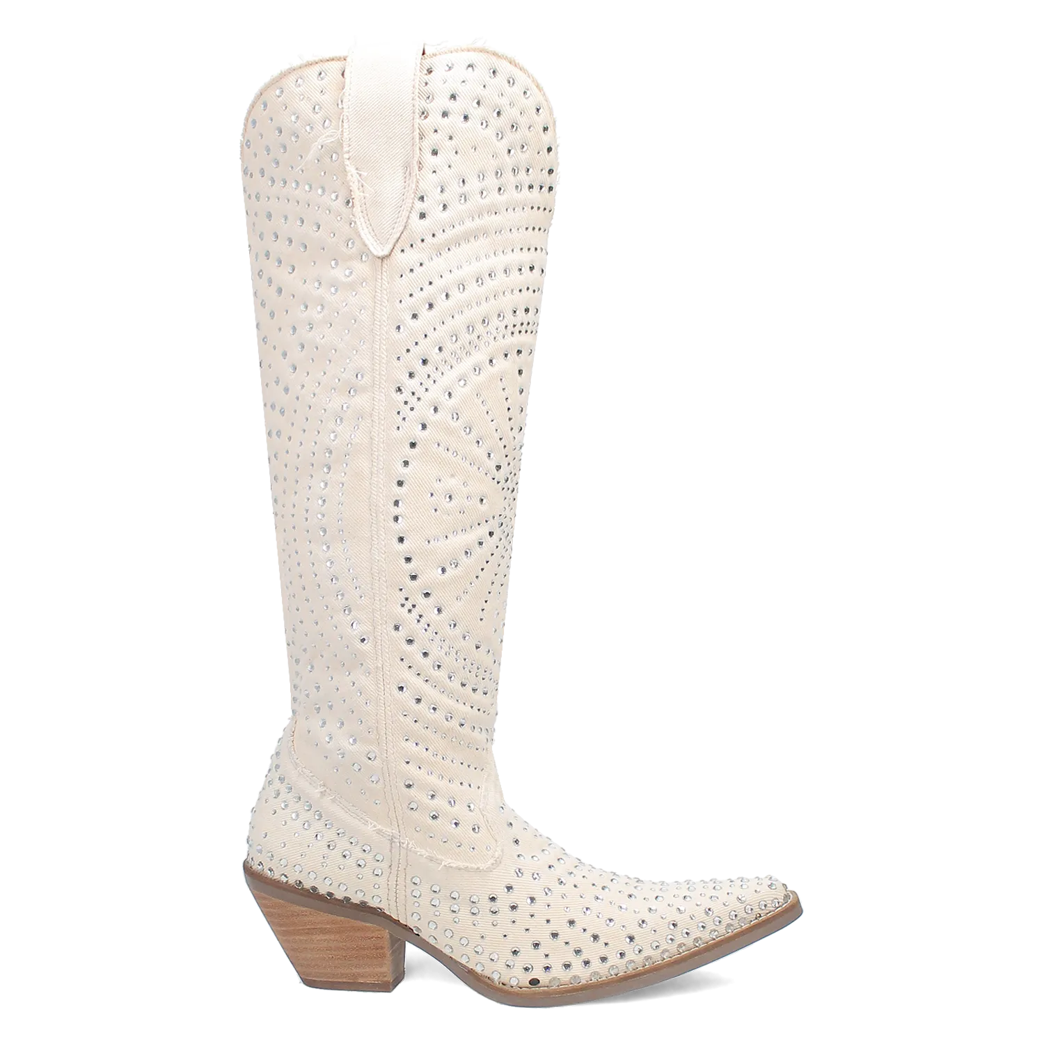 Online Exclusive | Dingo | Honkytonk Honey Denim Boot in White **PREORDER