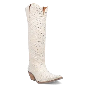 Online Exclusive | Dingo | Honkytonk Honey Denim Boot in White **PREORDER