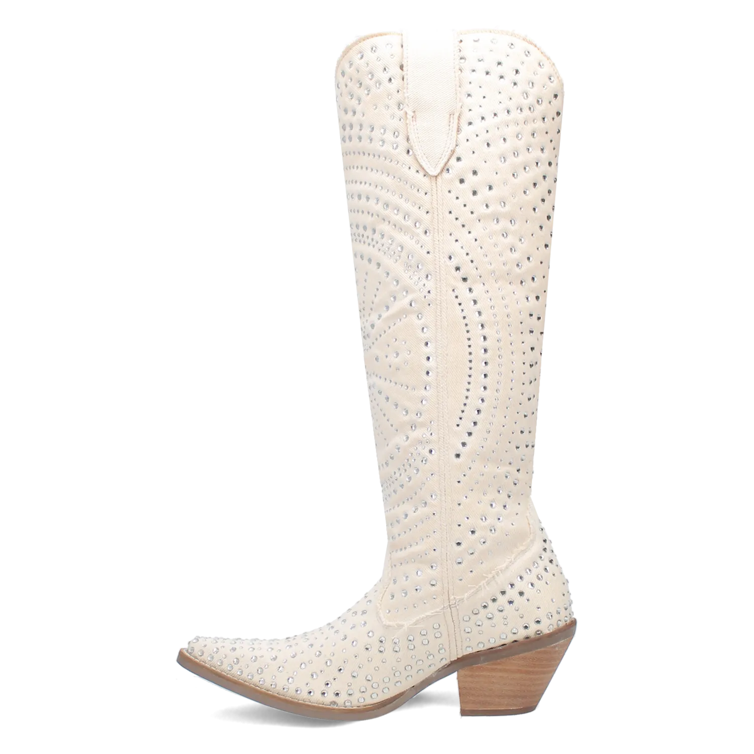 Online Exclusive | Dingo | Honkytonk Honey Denim Boot in White **PREORDER