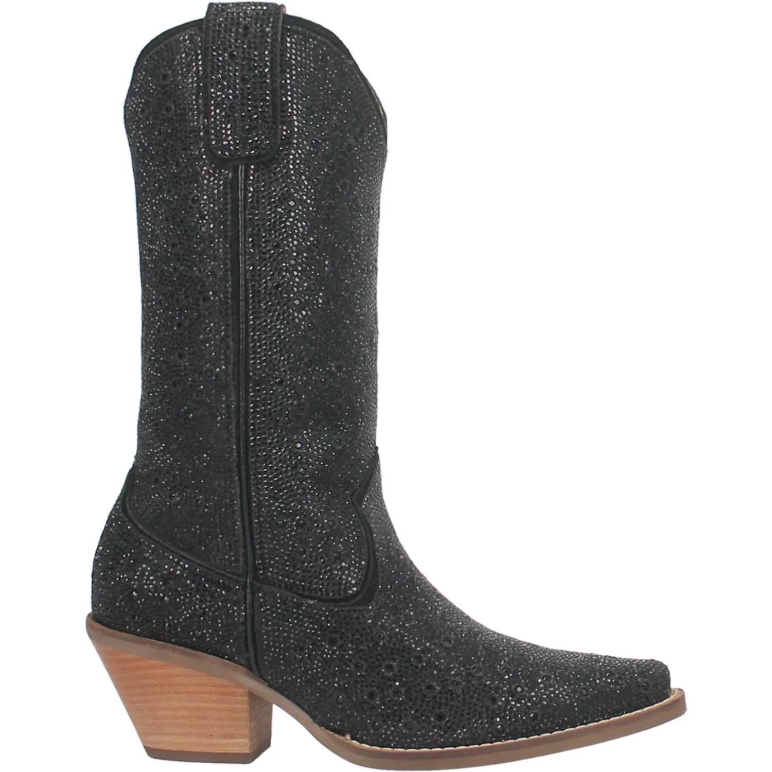 Online Exclusive | Dingo | Silver Dollar Rhinestone Cowboy Boots in Black **PREORDER