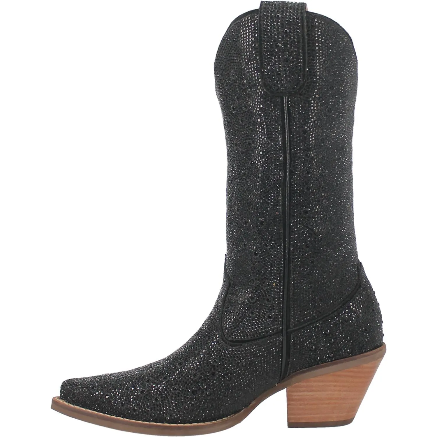 Online Exclusive | Dingo | Silver Dollar Rhinestone Cowboy Boots in Black **PREORDER