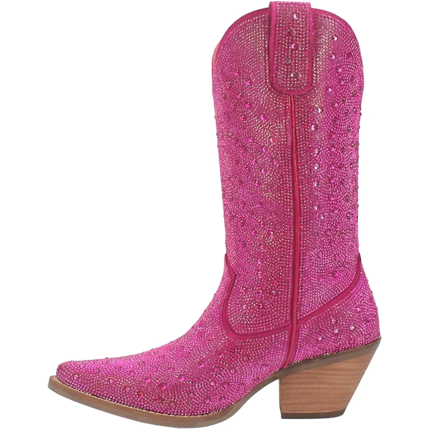 Online Exclusive | Dingo | Silver Dollar Rhinestone Cowboy Boots in Fuchsia Pink **PREORDER