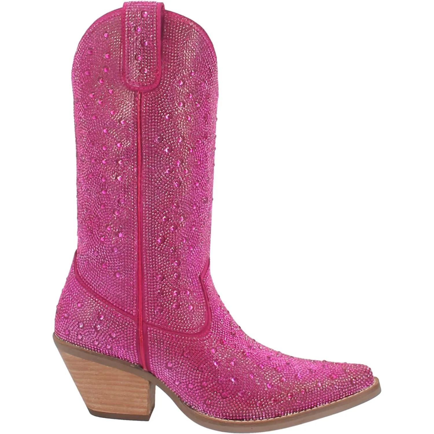 Online Exclusive | Dingo | Silver Dollar Rhinestone Cowboy Boots in Fuchsia Pink **PREORDER