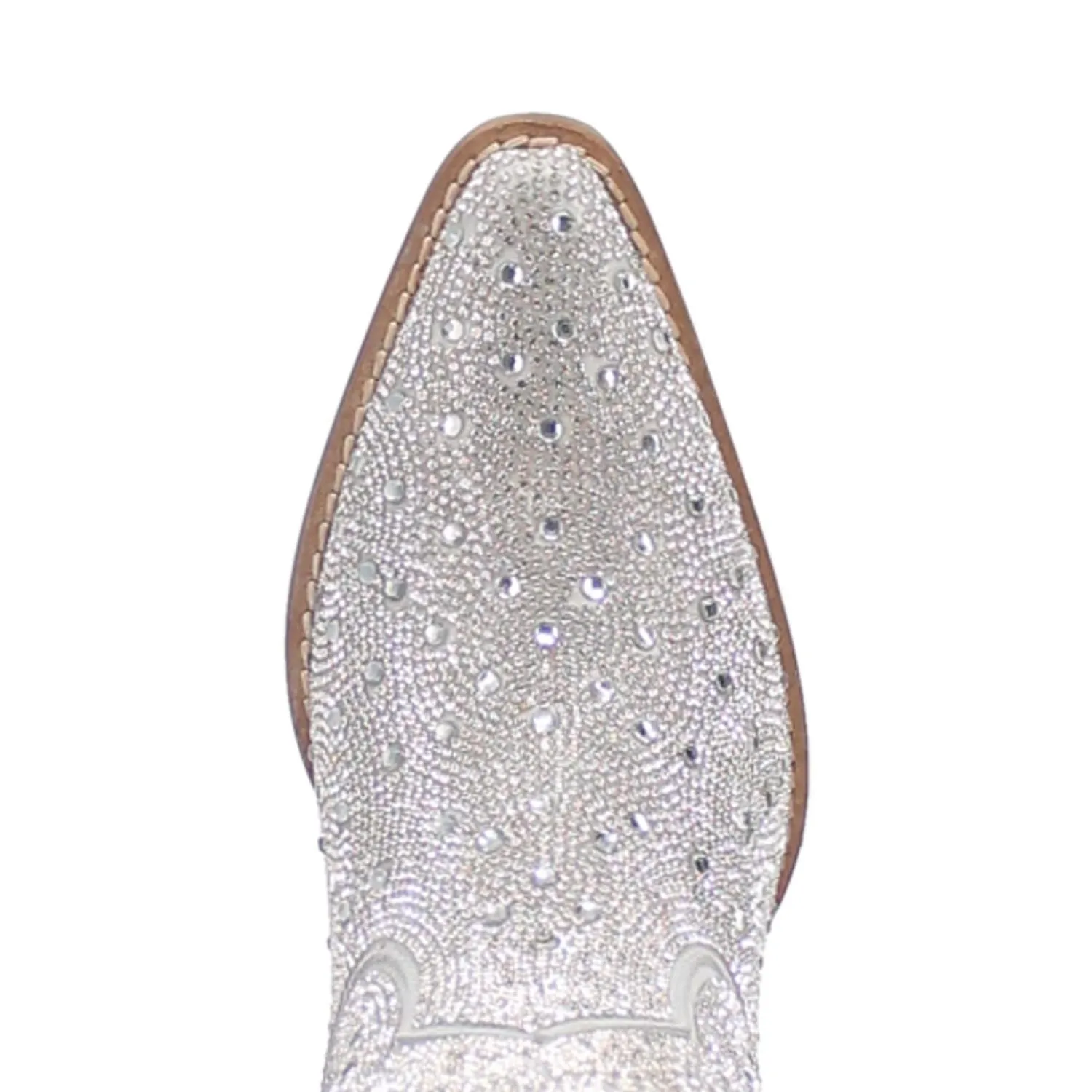 Online Exclusive | Dingo | Silver Dollar Rhinestone Cowboy Boots in Silver **PREORDER