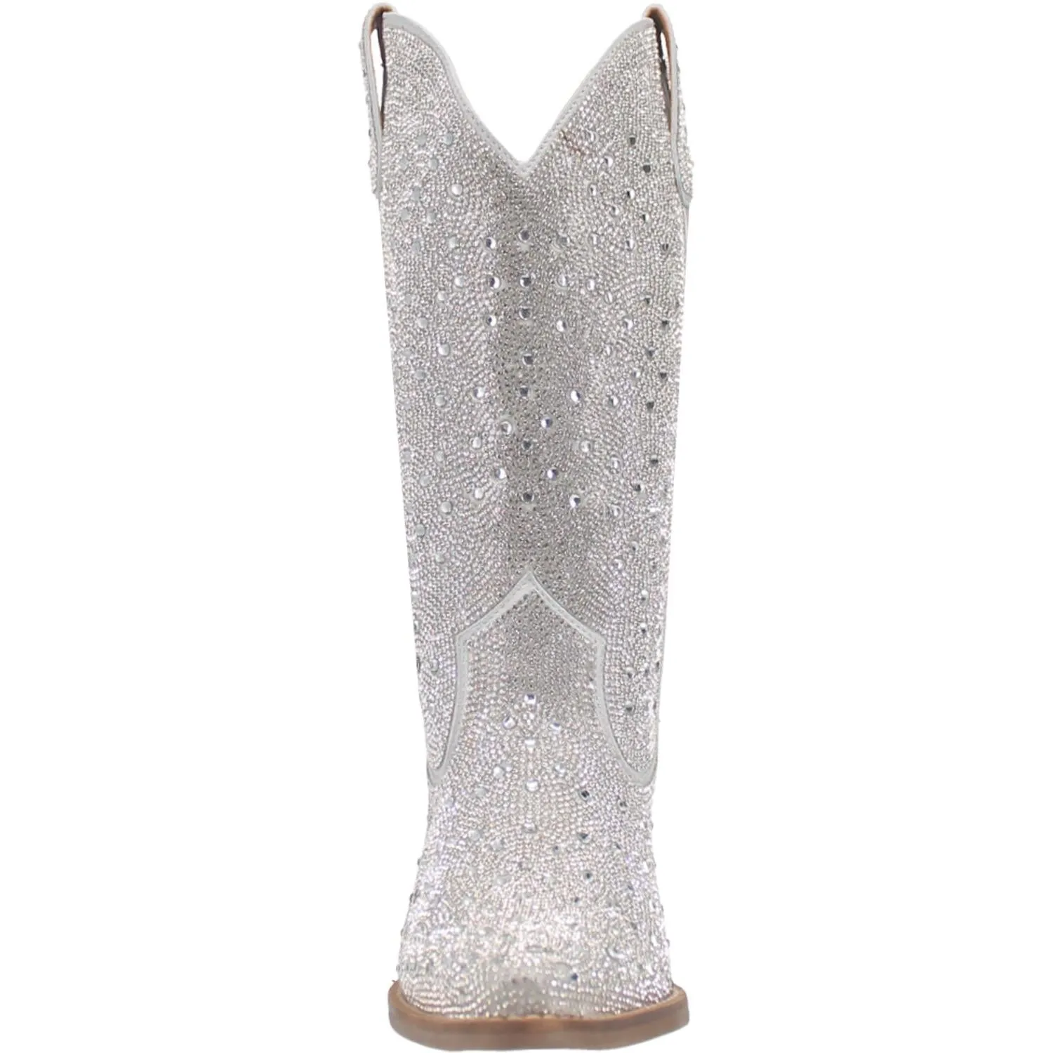 Online Exclusive | Dingo | Silver Dollar Rhinestone Cowboy Boots in Silver **PREORDER