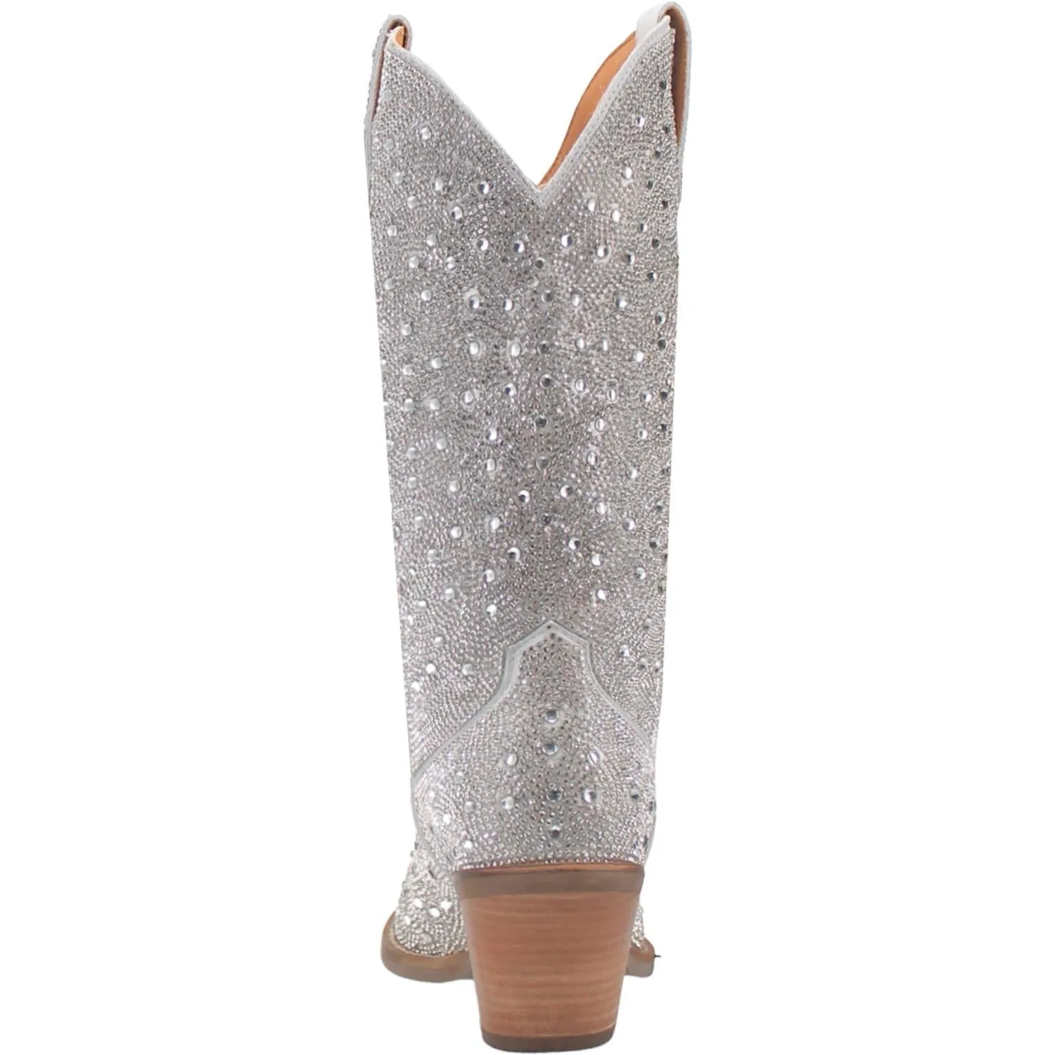 Online Exclusive | Dingo | Silver Dollar Rhinestone Cowboy Boots in Silver **PREORDER