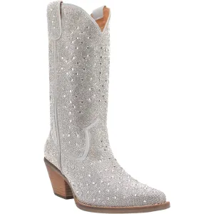 Online Exclusive | Dingo | Silver Dollar Rhinestone Cowboy Boots in Silver **PREORDER