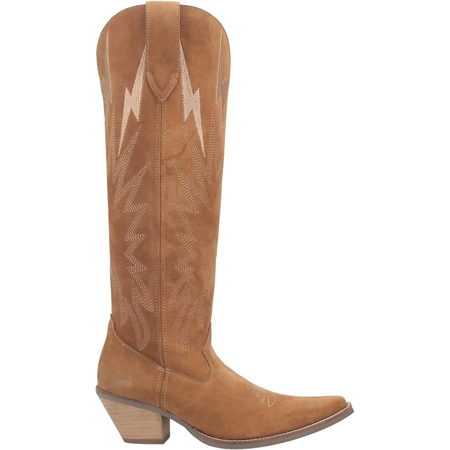 Online Exclusive | Dingo | Thunder Road Suede Leather Cowboy Boots in Camel Brown **PREORDER