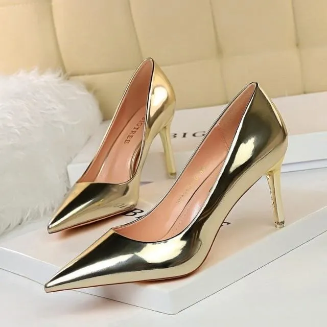 PATENT LEATHER SEXY WEDDING SHOES