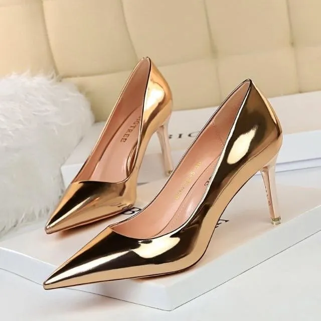 PATENT LEATHER SEXY WEDDING SHOES