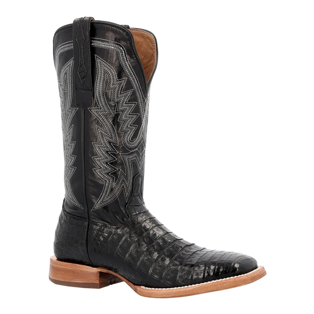 PRCA Collection Caiman Embroidered Square Toe Cowboy Boots