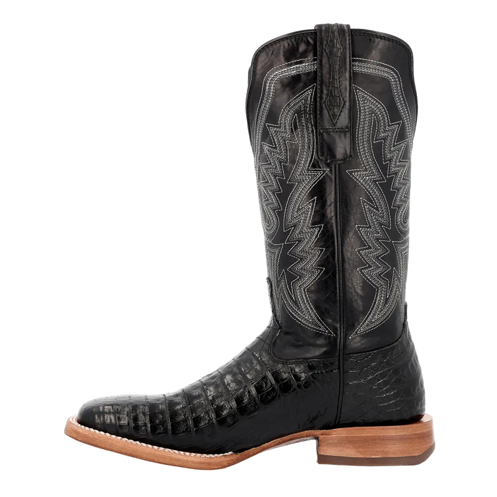 PRCA Collection Caiman Embroidered Square Toe Cowboy Boots