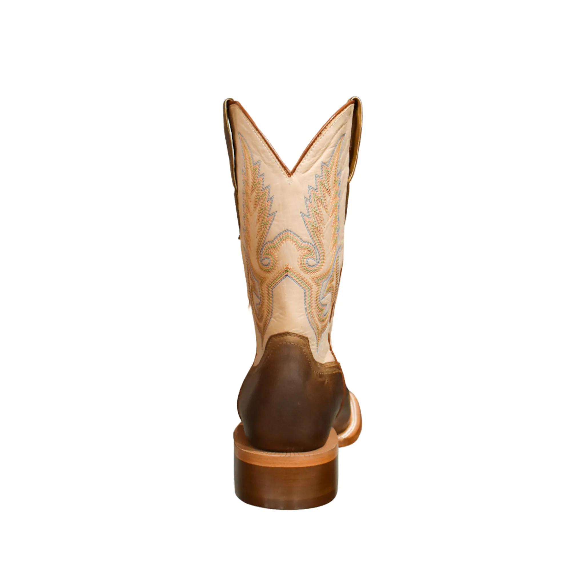 R. WATSON MEN'S MAD BROWN GOAT IVORY COW WESTERN BOOT - WR0006-2