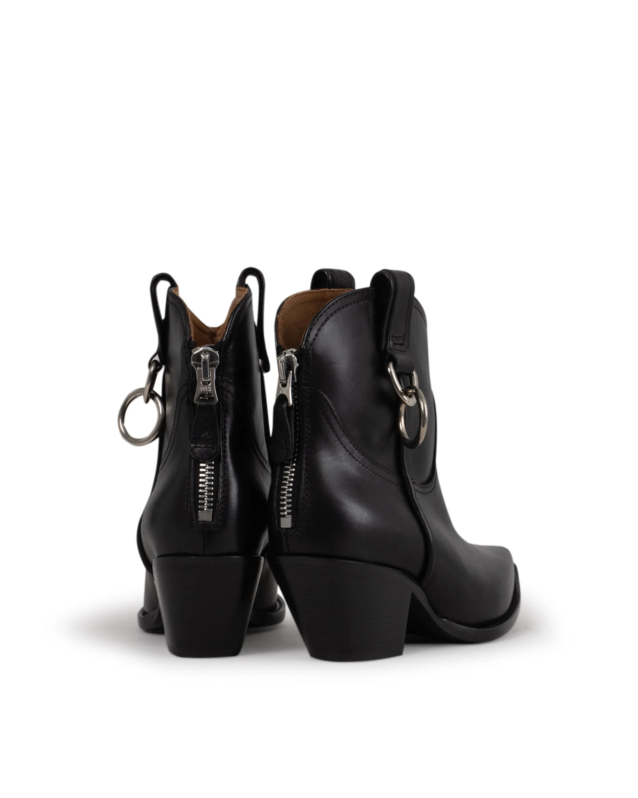 R13 LA | RING COWBOY ANKLE BOOTS