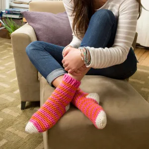 Red Heart Cozy At Home Crochet Socks