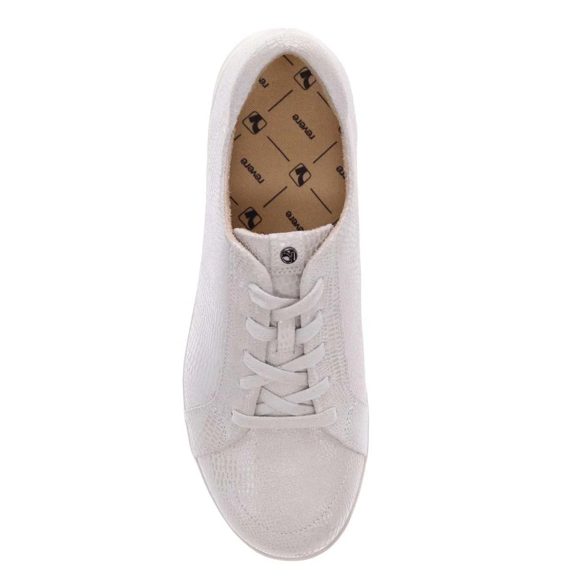 Revere Athens Women Sneakers In Oyster Lizard