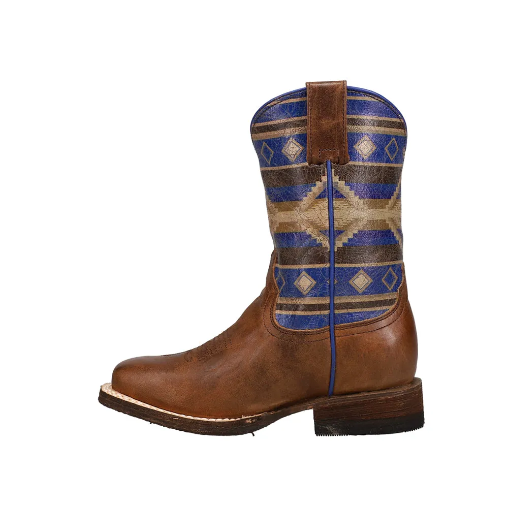 Roper Aztek Southwest Square Toe Cowboy Boots (Youth)