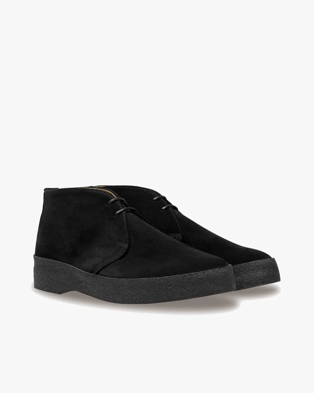 Sanders Hi-Top Chukka Boot - Black Suede