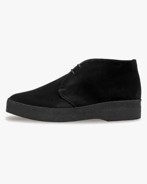 Sanders Hi-Top Chukka Boot - Black Suede