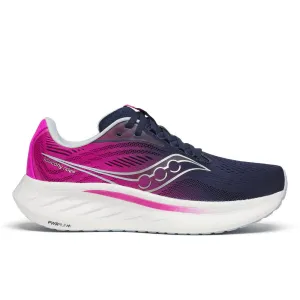 Saucony Ride 18 (Womens) - Navy/Fuchsia