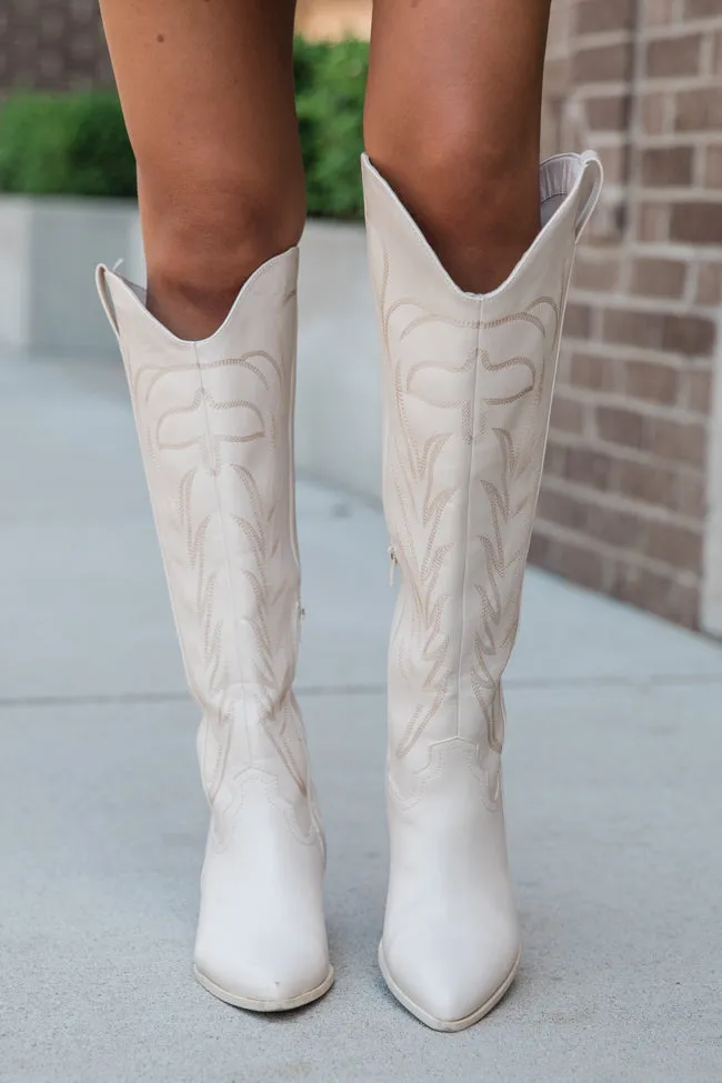 Shania Stone Leather Cowboy Boots