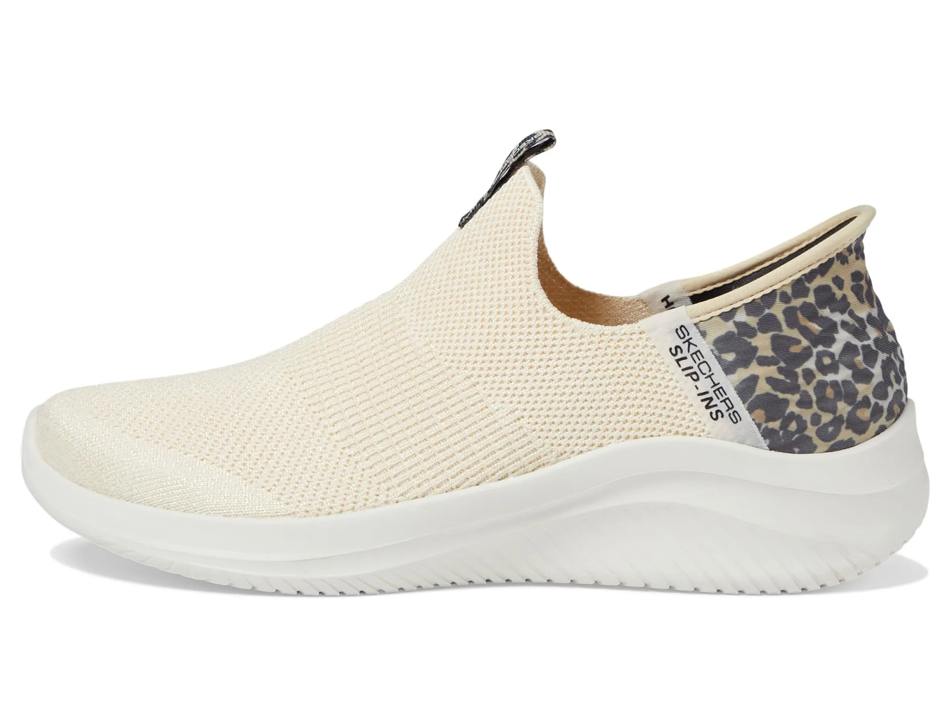 SKECHERS Women's Hands Free Slip-Ins Ultra Flex 3.0 Natural Step Sneaker, Leopard