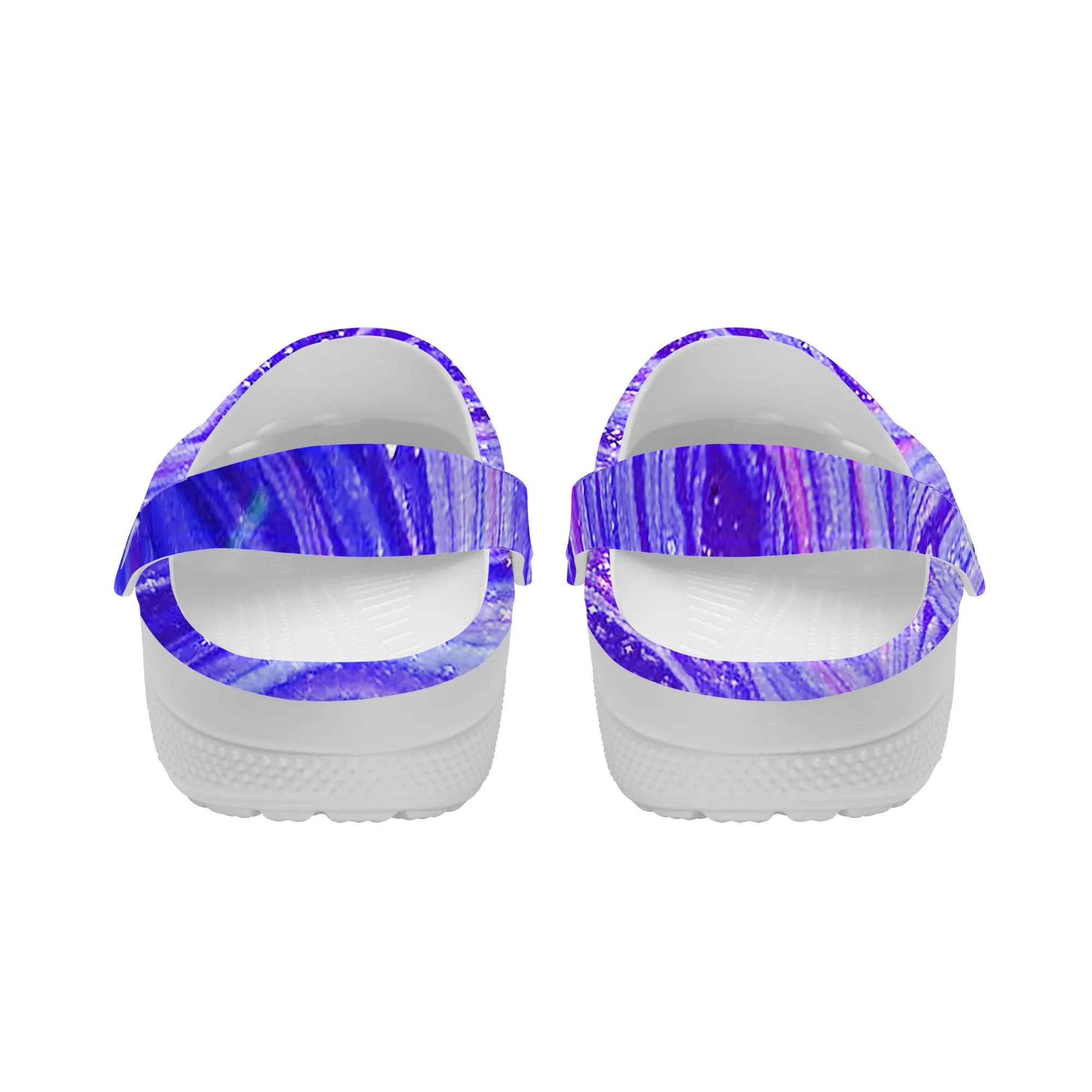 Snooty Fox Art Crocs Clogs - Lavender Swirls