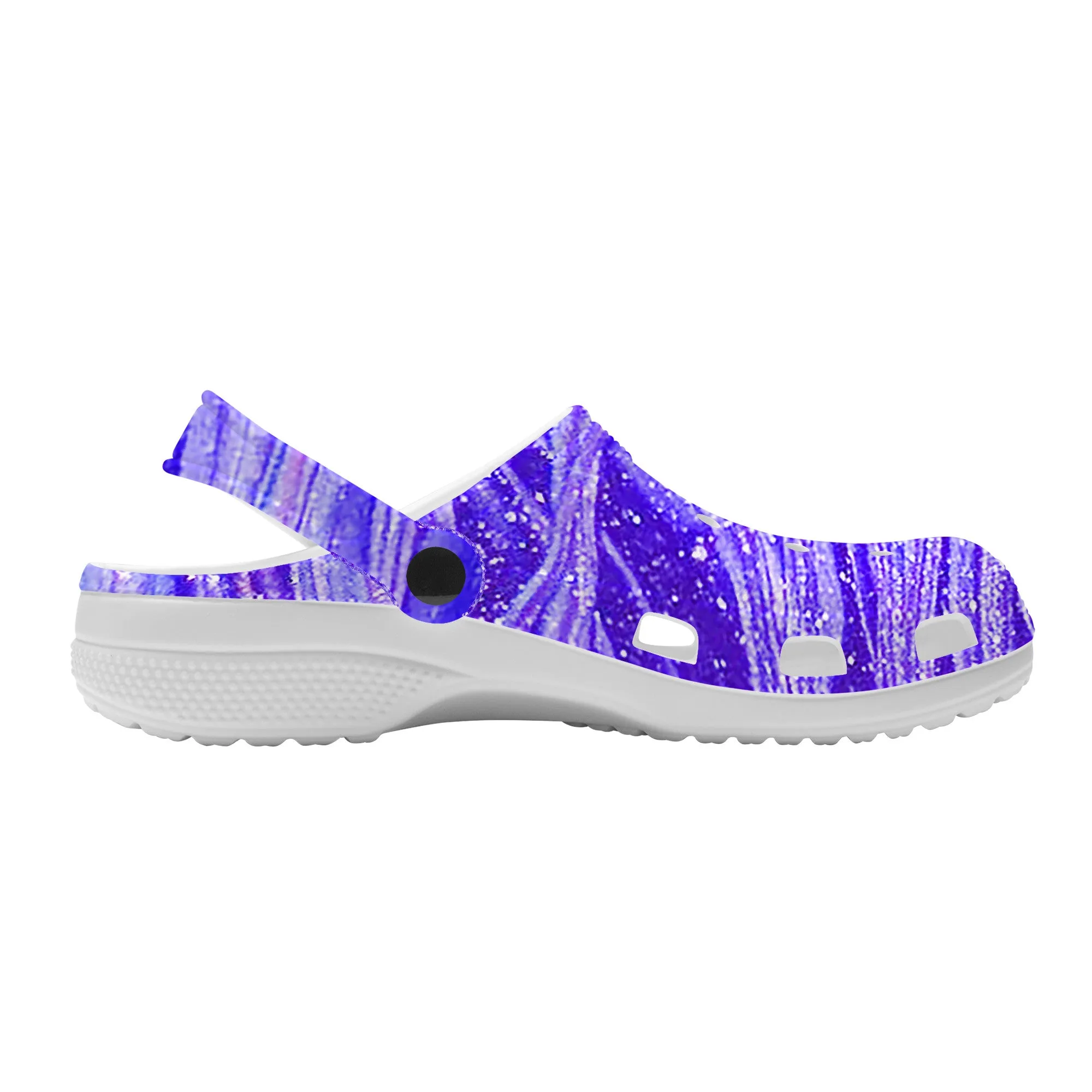 Snooty Fox Art Crocs Clogs - Lavender Swirls