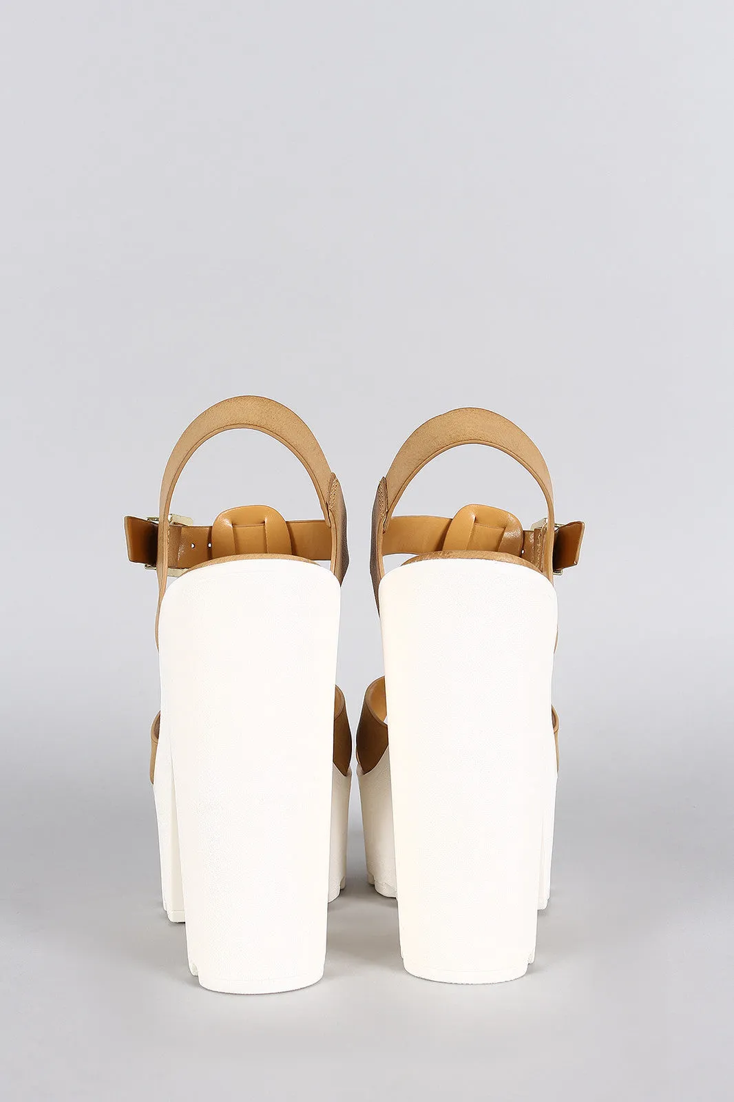 Soda Two Tone Lug Sole Platform Heel