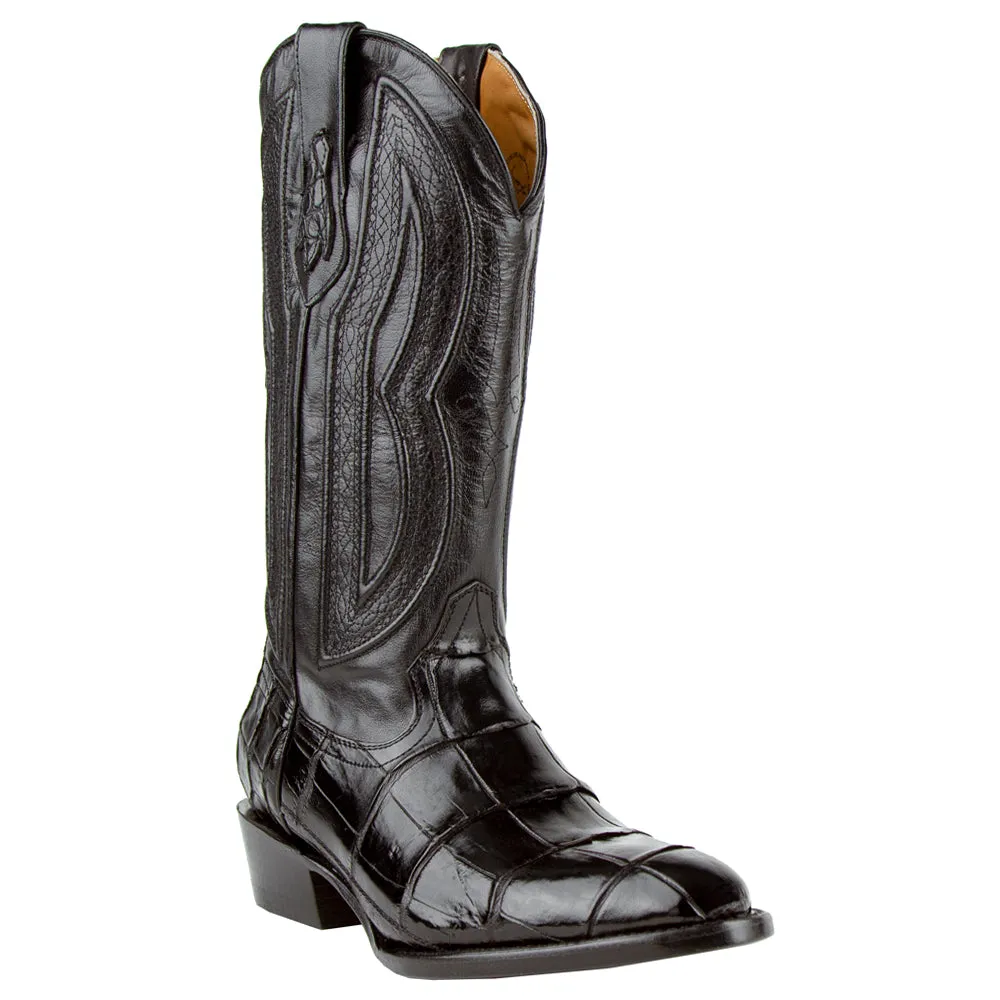 Stallion Alligator Round Toe Cowboy Boots