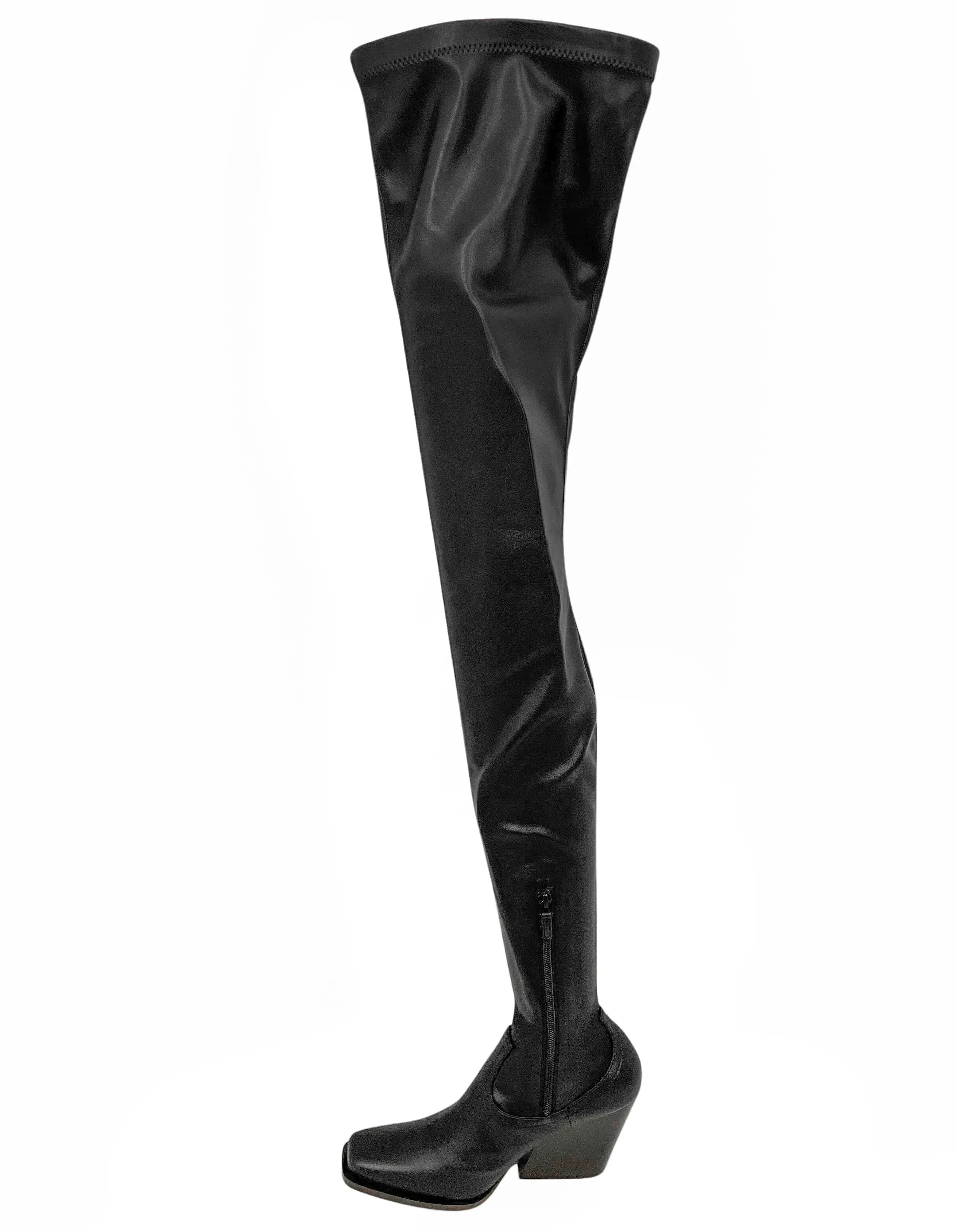 Stella McCartney Cowboy Stretch Over The Knee Boots in Black