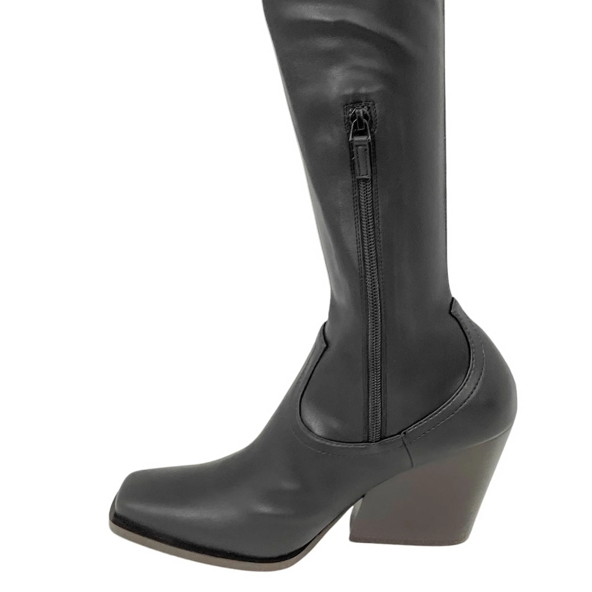 Stella McCartney Cowboy Stretch Over The Knee Boots in Black