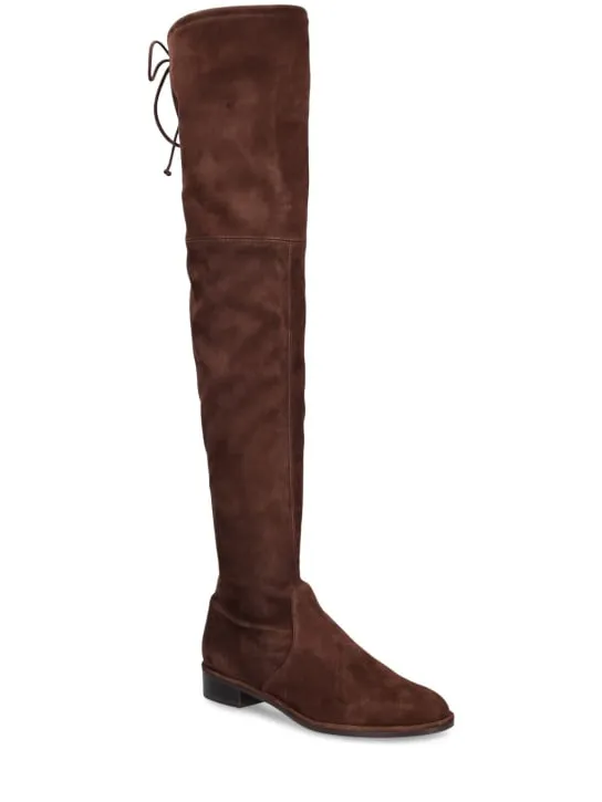 Stuart Weitzman   30mm Lowland stretch suede boots 