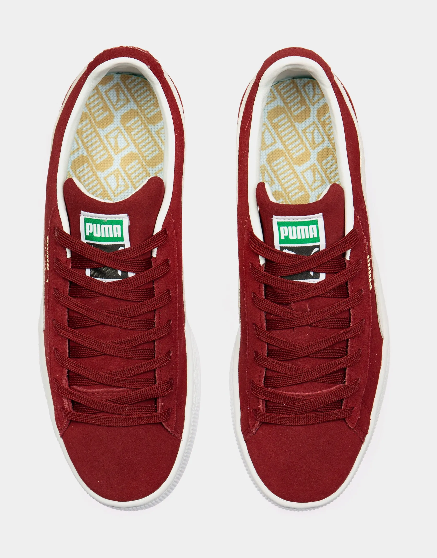 Suede Classic 21 Mens Lifestyle Shoes (Burgundy/White)