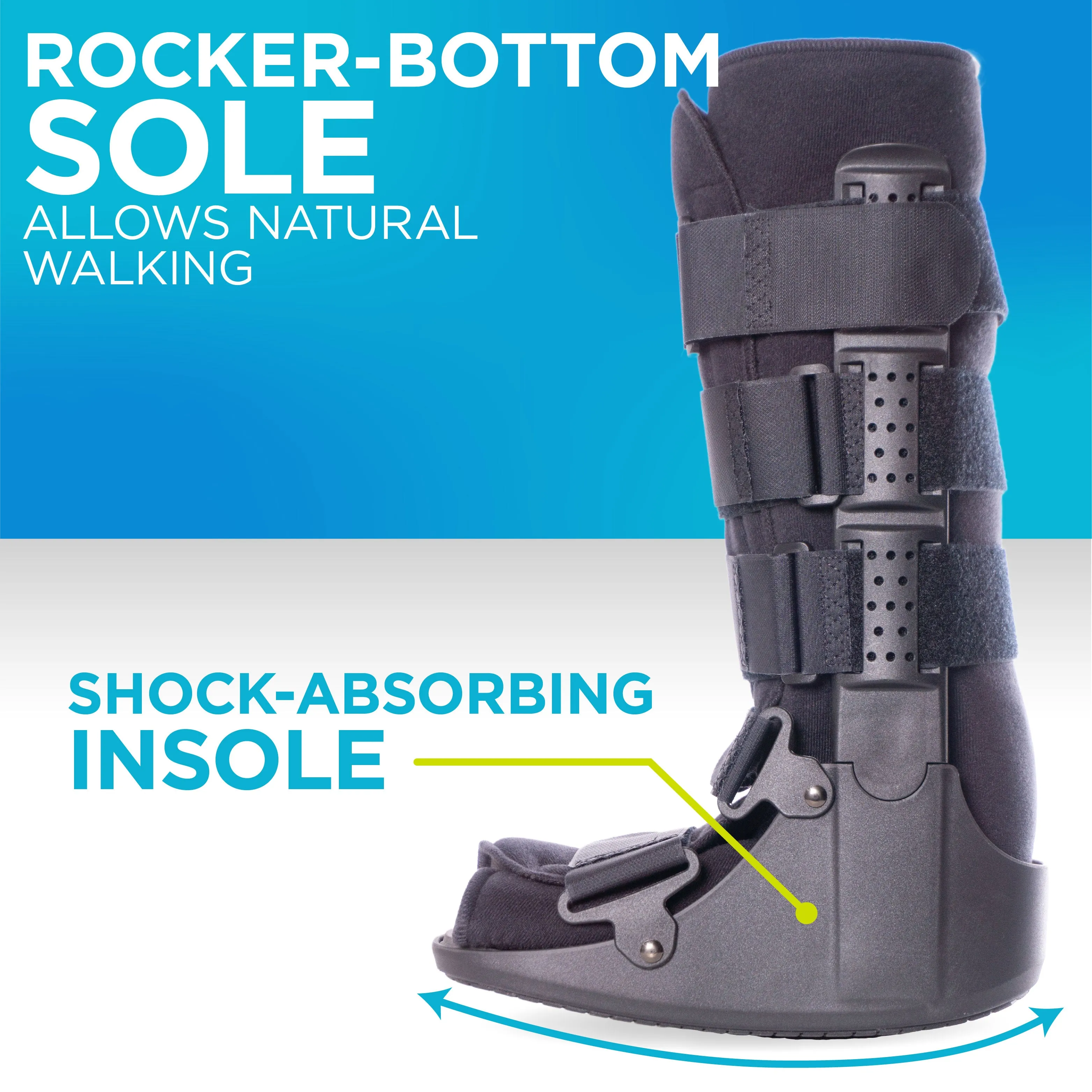 Tall Pneumatic Walking Boot | Orthopedic CAM Air Walker Cast for Broken Foot & Sprained Ankle