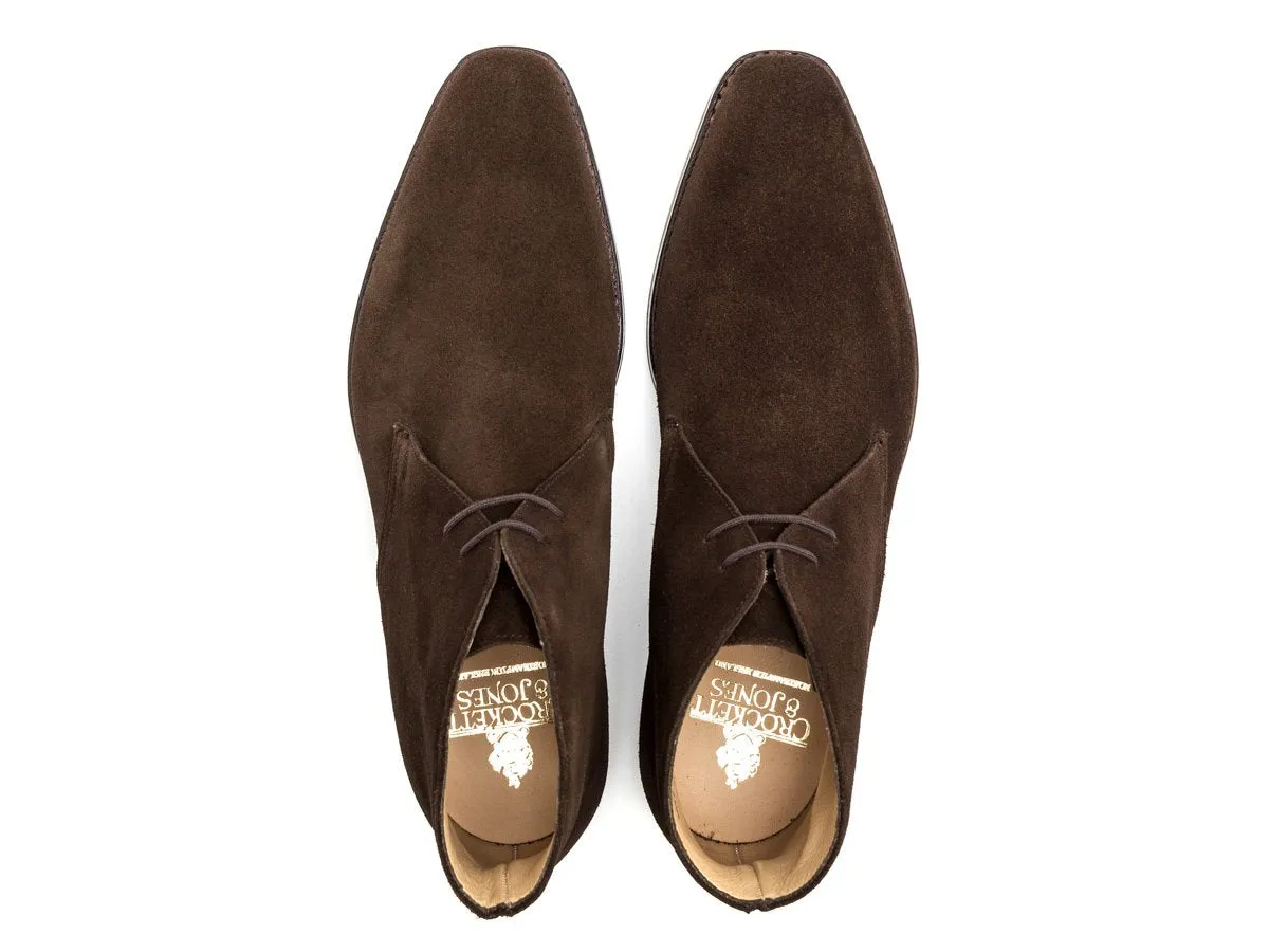 Tetbury Dark Brown Suede