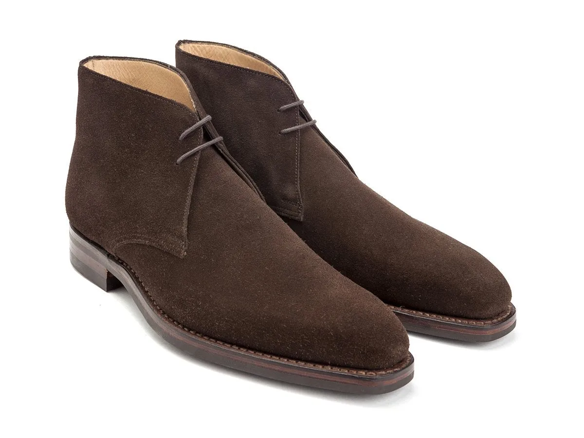 Tetbury Dark Brown Suede