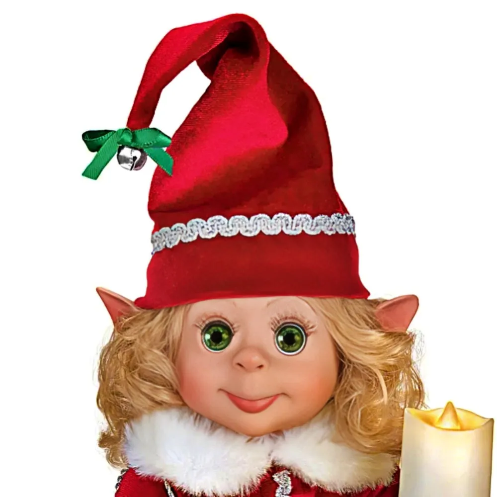 The Ashton-Drake Galleries Charlie Christmas Elf Collection Issue #2: 'Merry the Christmas Elf' Doll Handcrafted Holiday Elf with Light-Up Candle, Story Card, and Preparation Checklist Holiday Decorations by Ina Volprich 14-Inches