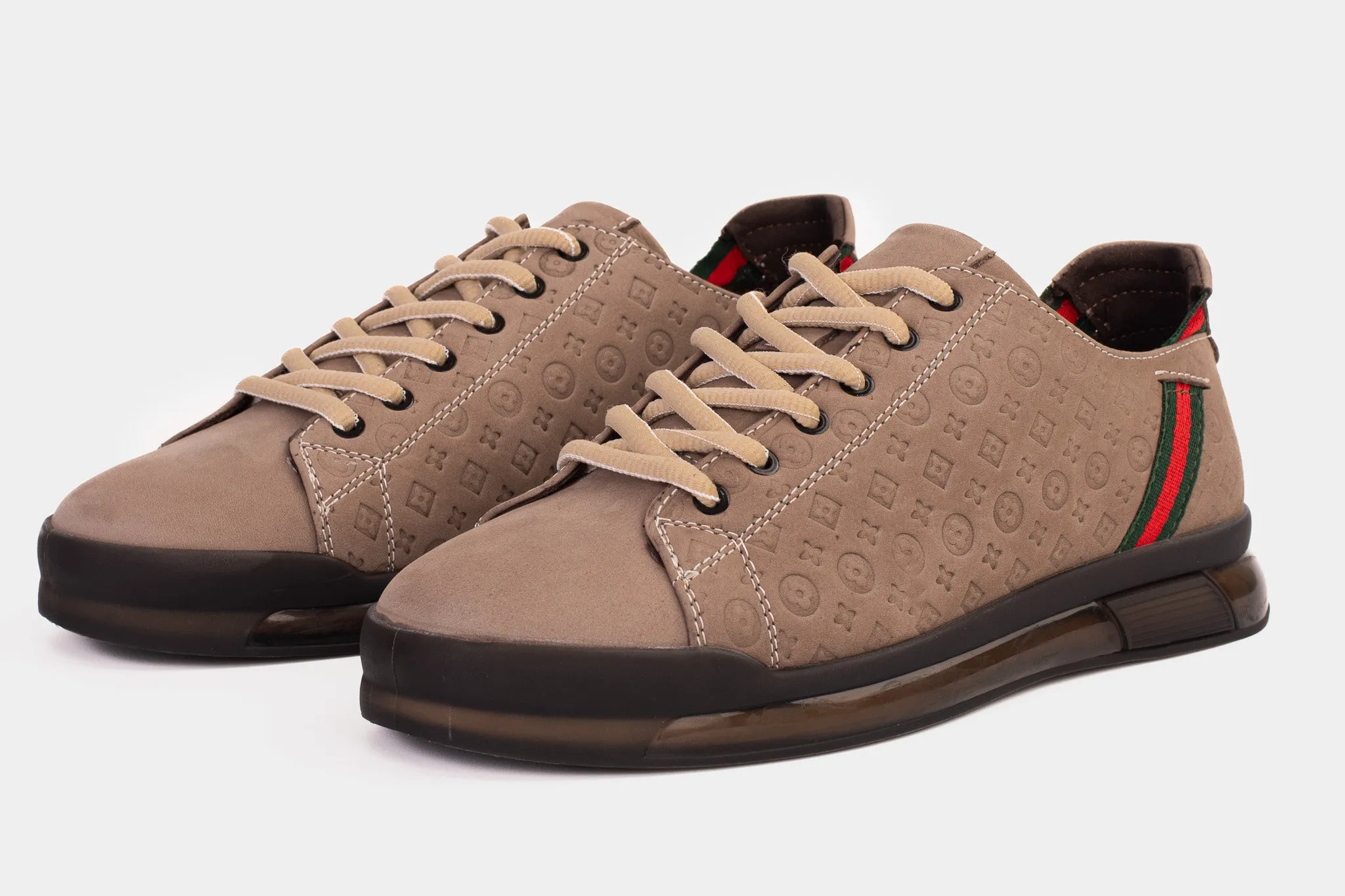 The Journey Beige Leather Men Sneaker