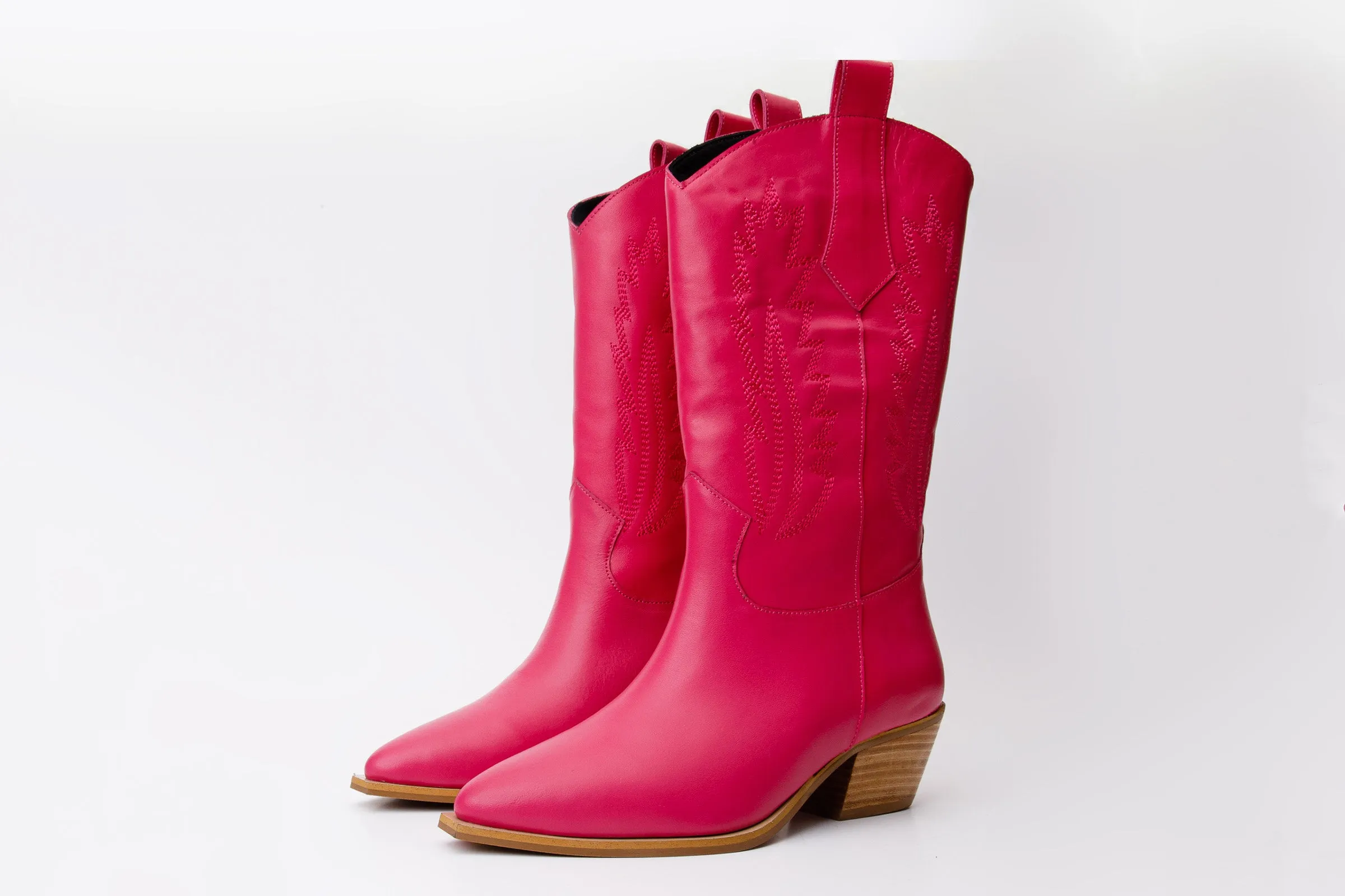 The Togg Pink Leather Cowboy Women  Boot