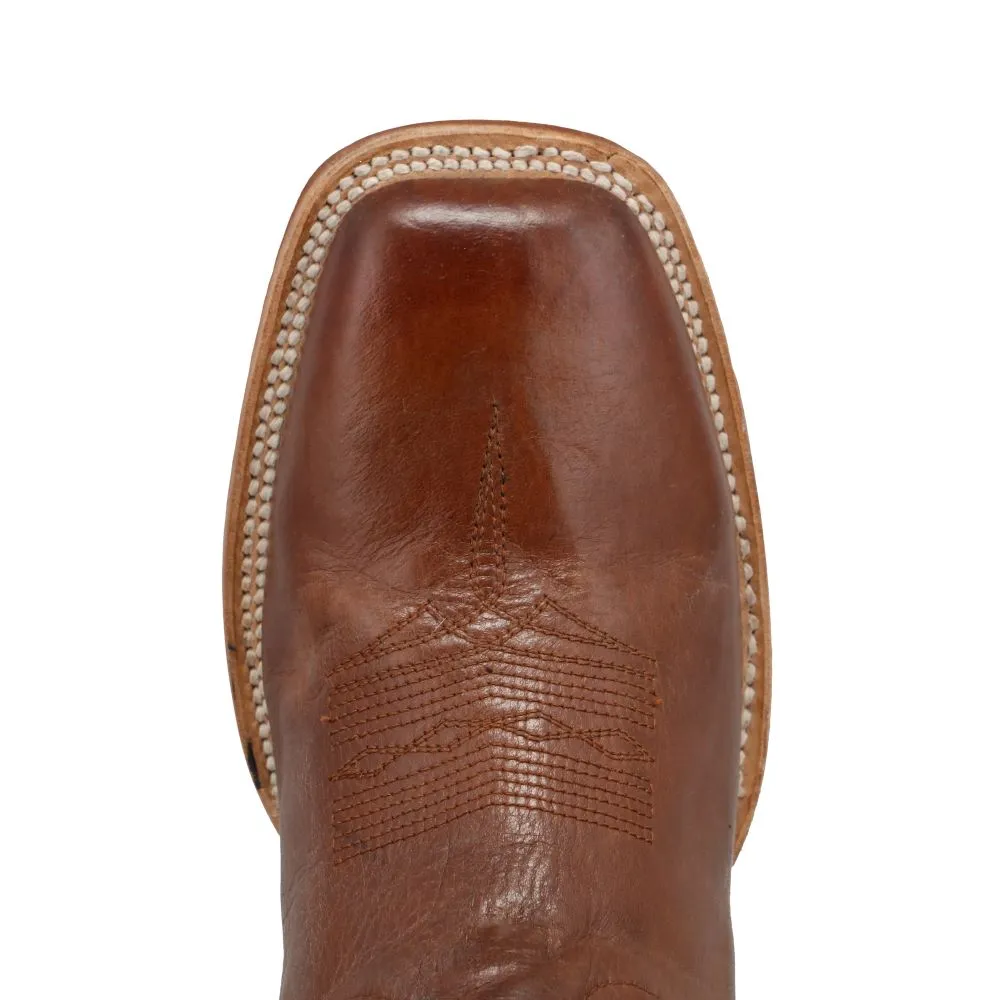 'Twisted X' Men's 12" Rancher Western Square Toe - Brunette & Pumpkin