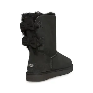 UGG Short Brigette Bow Black Boots