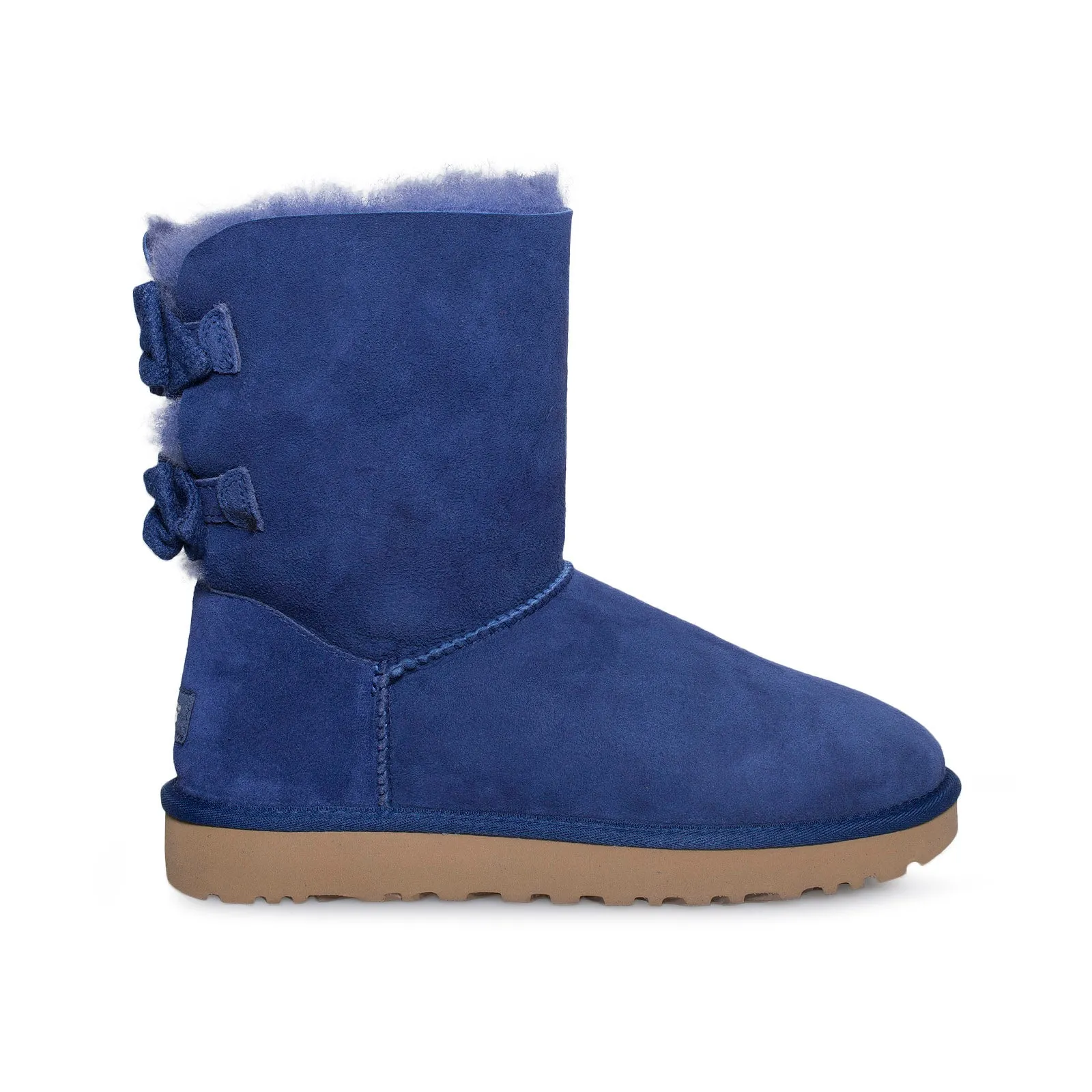 UGG Short Brigette Bow Sky Blue Boots - Women's