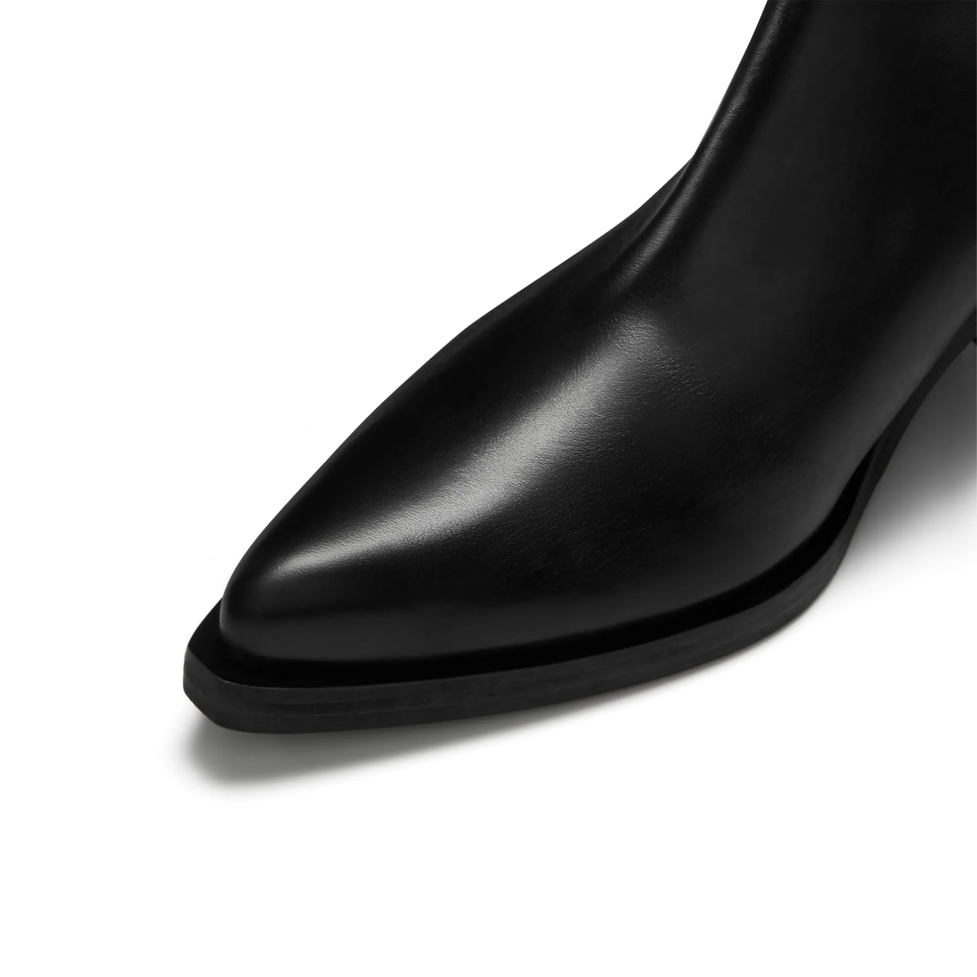 Vendôme Amandine black calfskin leather boots